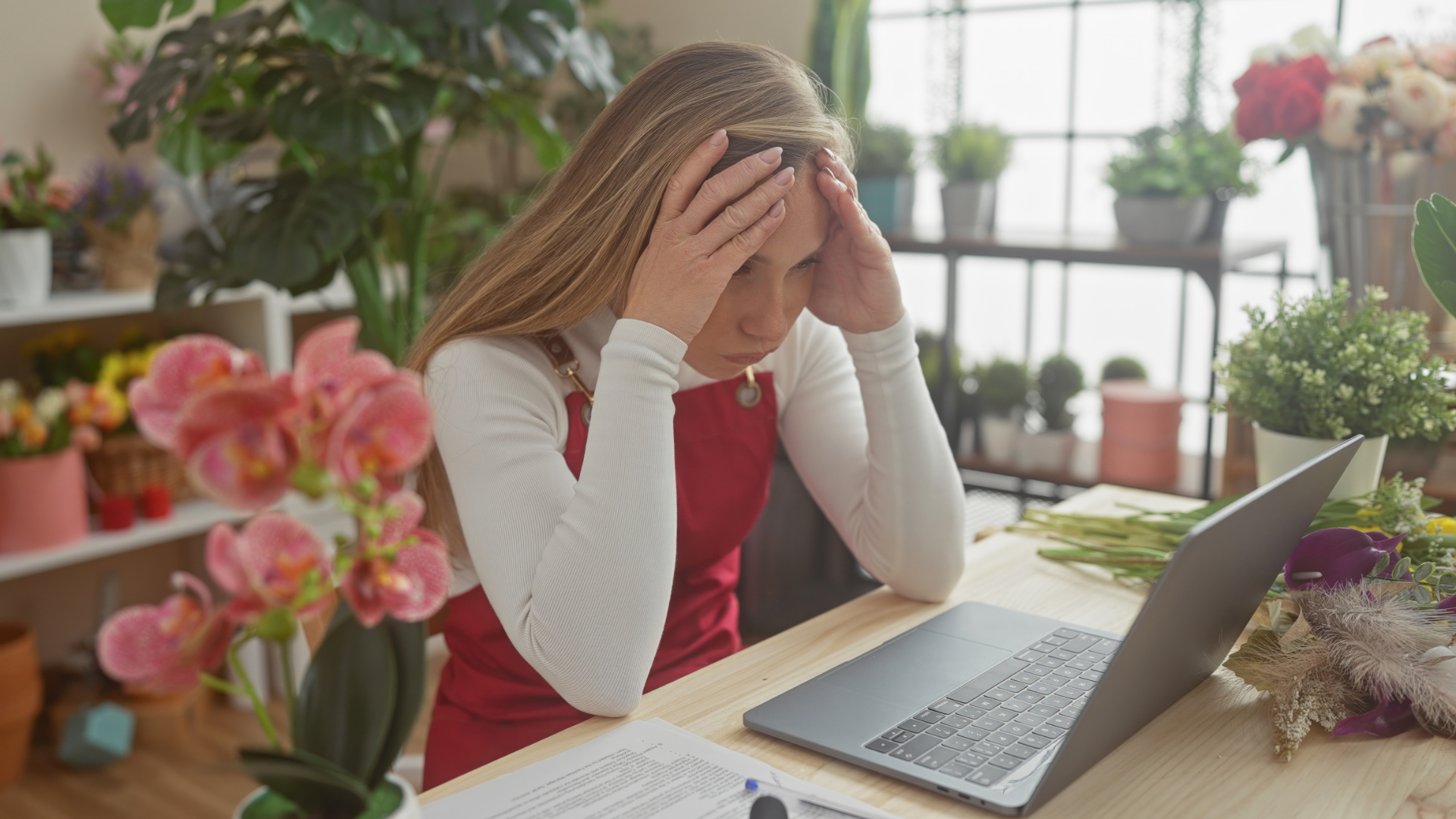 Busy business owner stressed about reviews